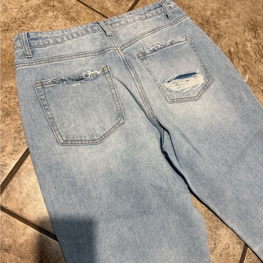 Flying Monkey Light Blue Straight Leg Jeans - Picture 7 of 8